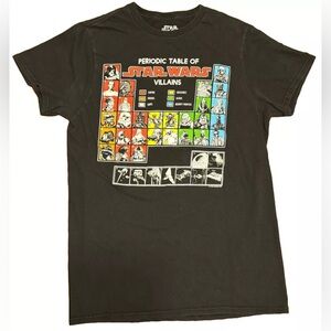 S Star Wars Periodic Table of Villains T-shirt Graphic T